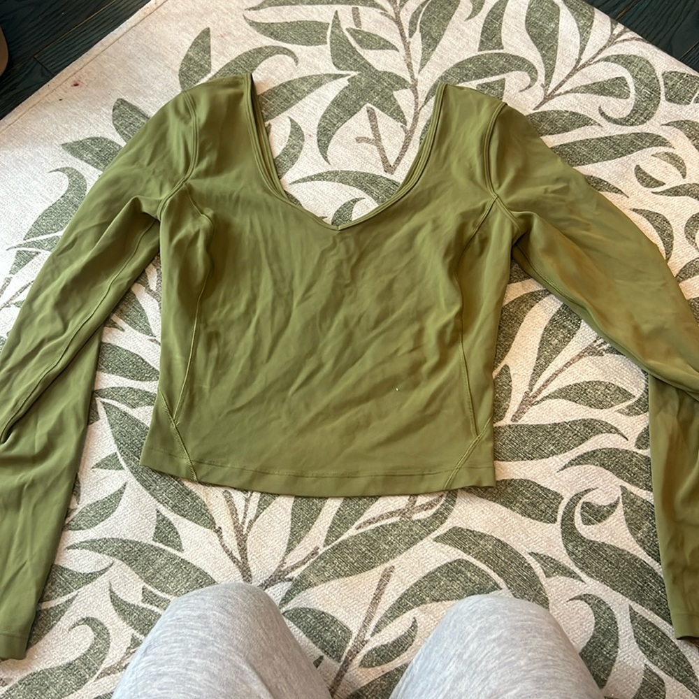 Olive Green Lululemon top- never worn!
